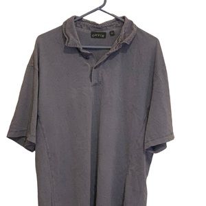Orvis Mens Size XL Gray Short Sleeve Polo Style Collared Shirt Cotton